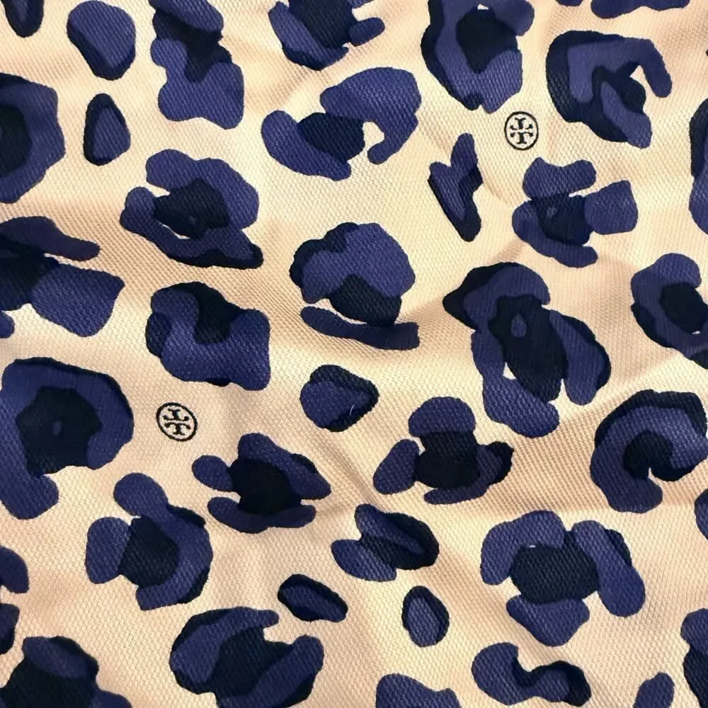 Tory Burch Meri Leopard Print Tiered Silk Blend Skirt 4 NWT